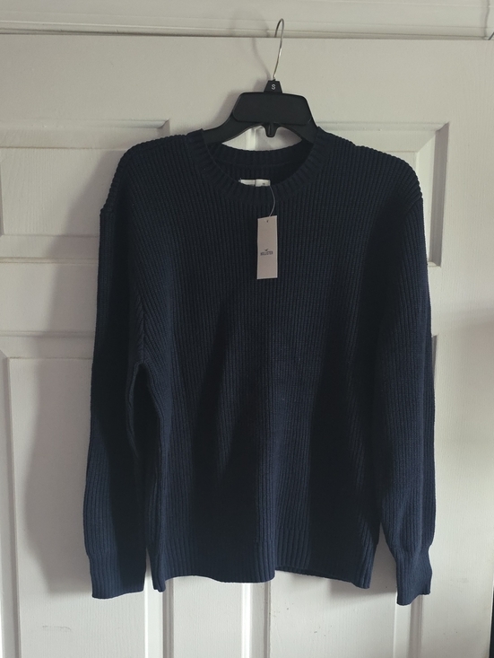 Hollister Other - Hollister Men's Crewneck Ribbed Sweater In Navy Blue, XS, NWT.
